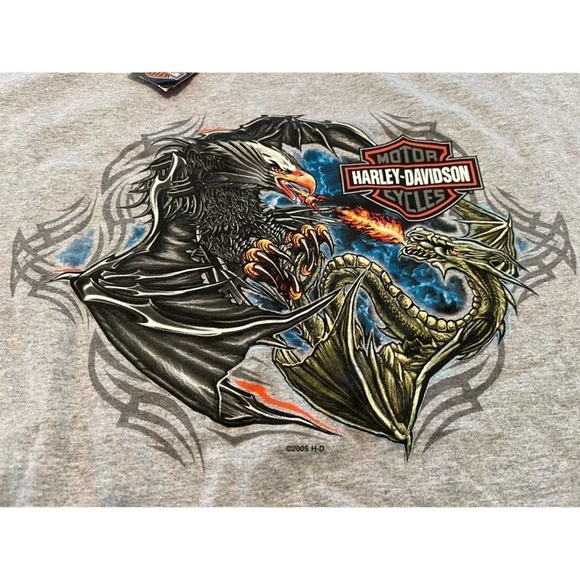 Y2K Harley Davidson Georgia Eagle Dragon Fight T Shirt SZ Large New with Tags!! - Picture 2 of 5